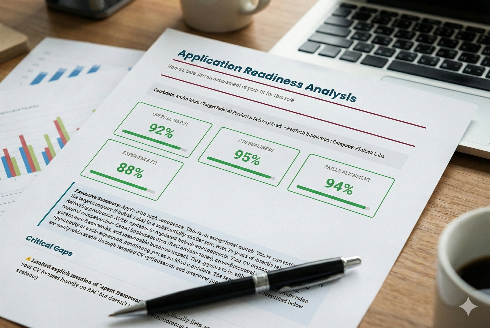 Identify skill gaps — Application Readiness Analysis report